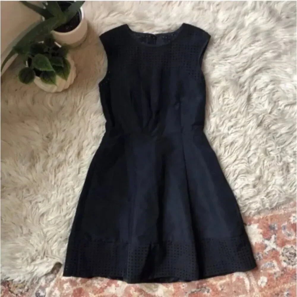 J. Crew Black Sleeveless A-Line Dress